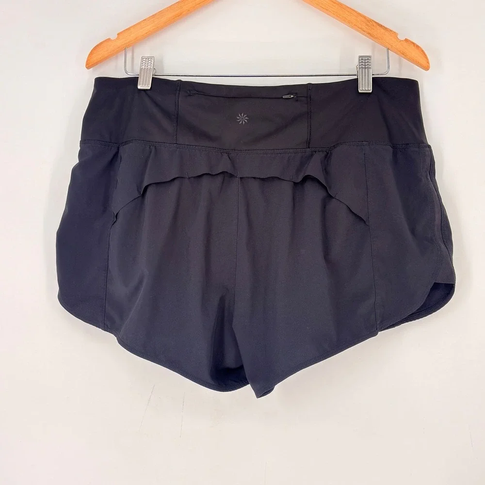 Athleta Women's Running Shorts Black Athletic Workout Training Gym‎